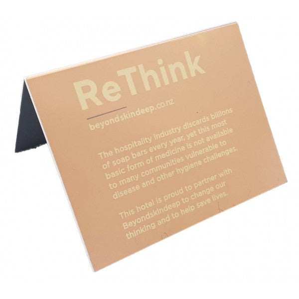 BSD CARD Guest Tent Sign - Soap - Cafe Supply