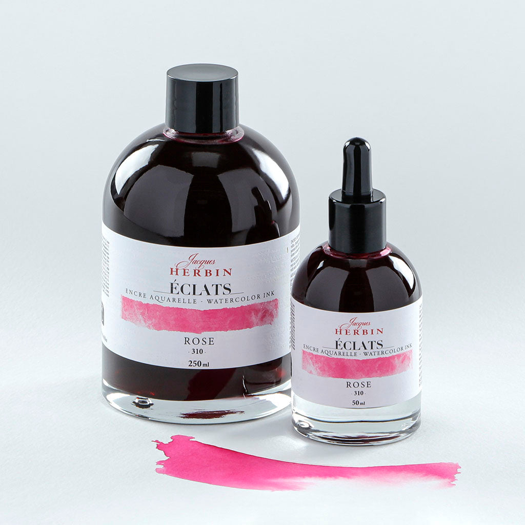 Jacques Herbin Eclats Watercolour Ink 310 Pink 250ml - Cafe Supply