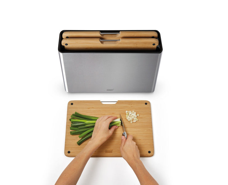 Joseph Joseph Folio Steel Bamboo 3 Piece Board Set