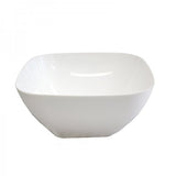 Salad Bowl White Plastic 260mm Square - Cafe Supply