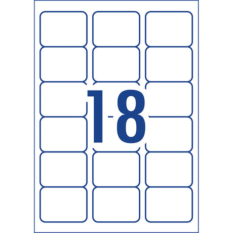 Avery Label L7161 General Use A4 18up 100 Sheets 63x46mm - Cafe Supply