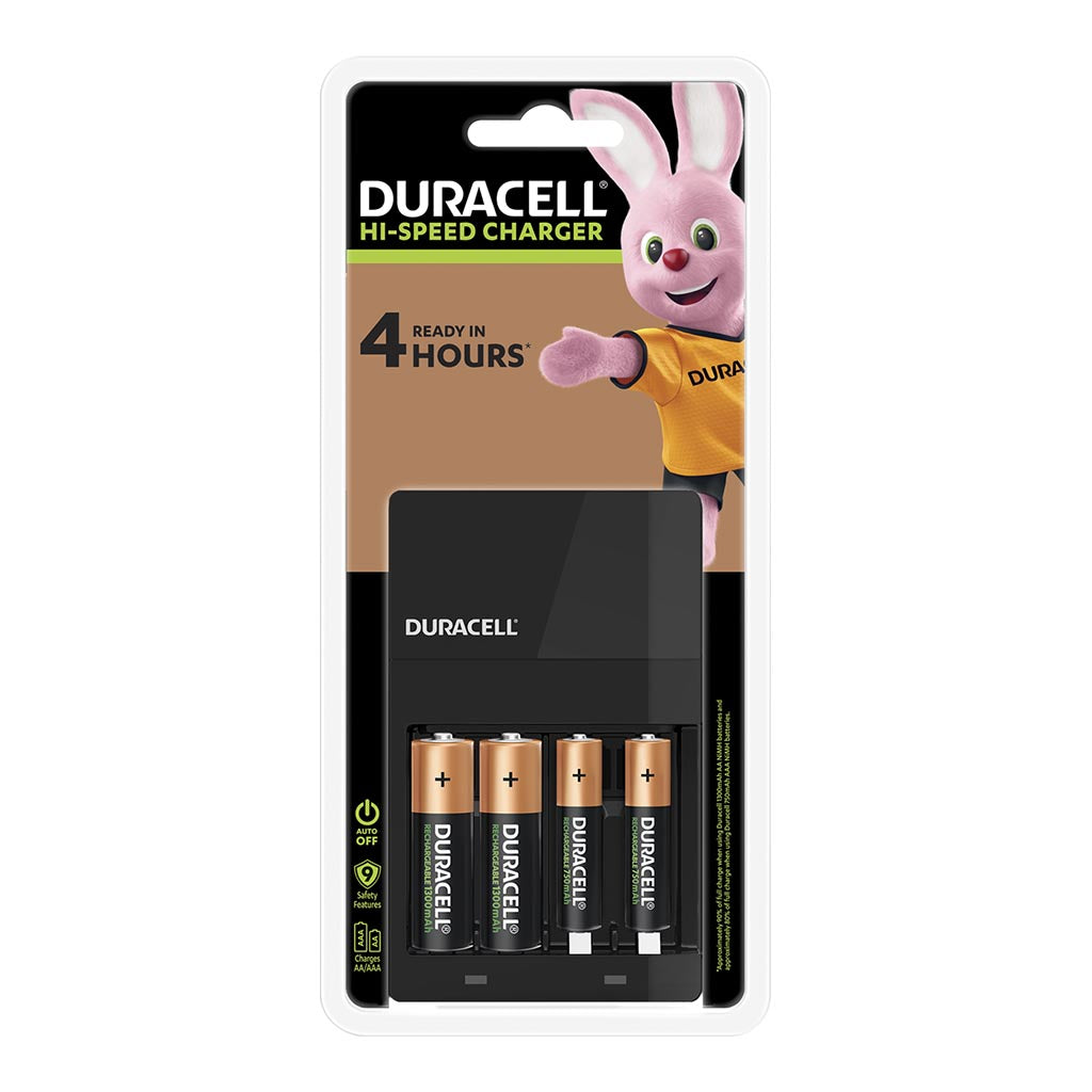 Duracell Hi-Speed Battery Charger Set with 4 Batteries - Cafe Supply