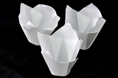 White Folded Cups 110x30mm (200) - Cafe Supply