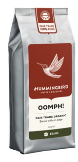 Hummingbird Oomph! Fair Trade Organic Fresh Whole Beans Coffee 500g - Cafe Supply