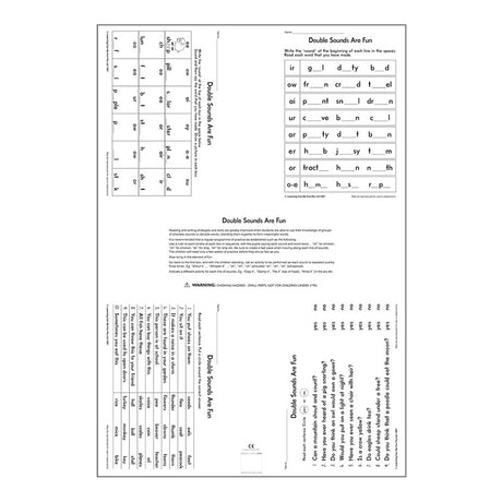 LCBF Wall Chart Double Sounds Are Fun Poster - Cafe Supply