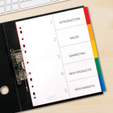 Avery Dividers A4 5 Tab Coloured PP Extra Wide - Cafe Supply