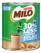 Nestle Milo 30% Less Added Sugar Chocolate Malt Powder Hot or Cold Drink Tin 395g - Cafe Supply