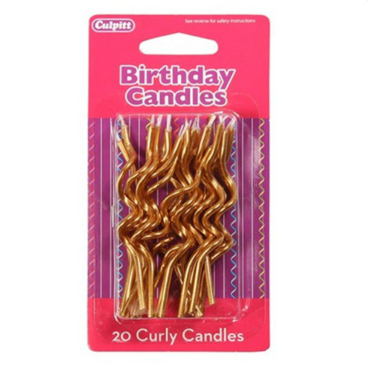 Candle Spiral Gold (20) - Cafe Supply