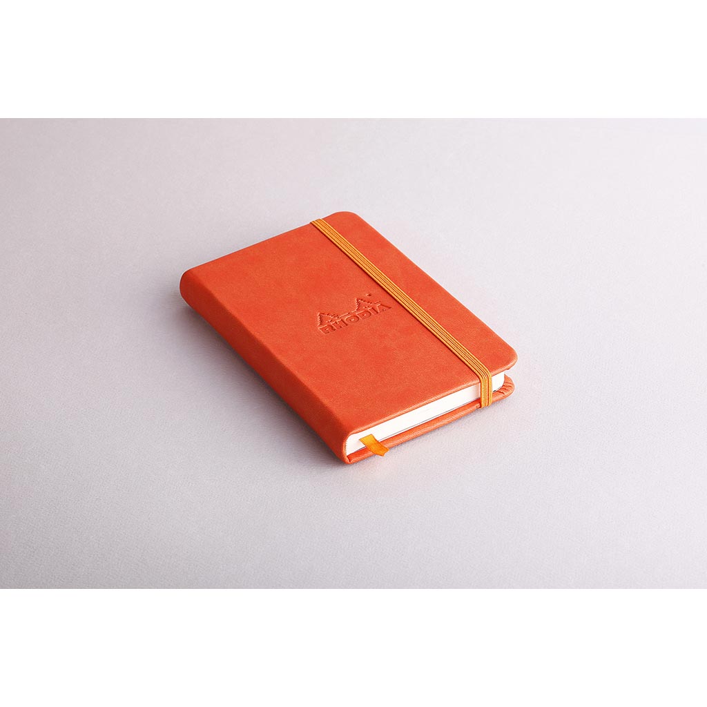 Rhodiarama Hardcover Notebook Pocket Lined Tangerine - Cafe Supply
