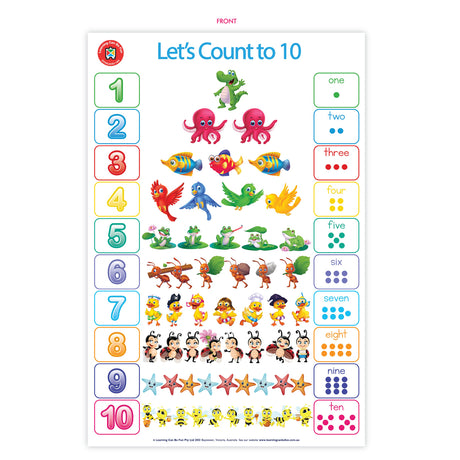 LCBF Wall Chart Lets Count To Ten Poster - Cafe Supply