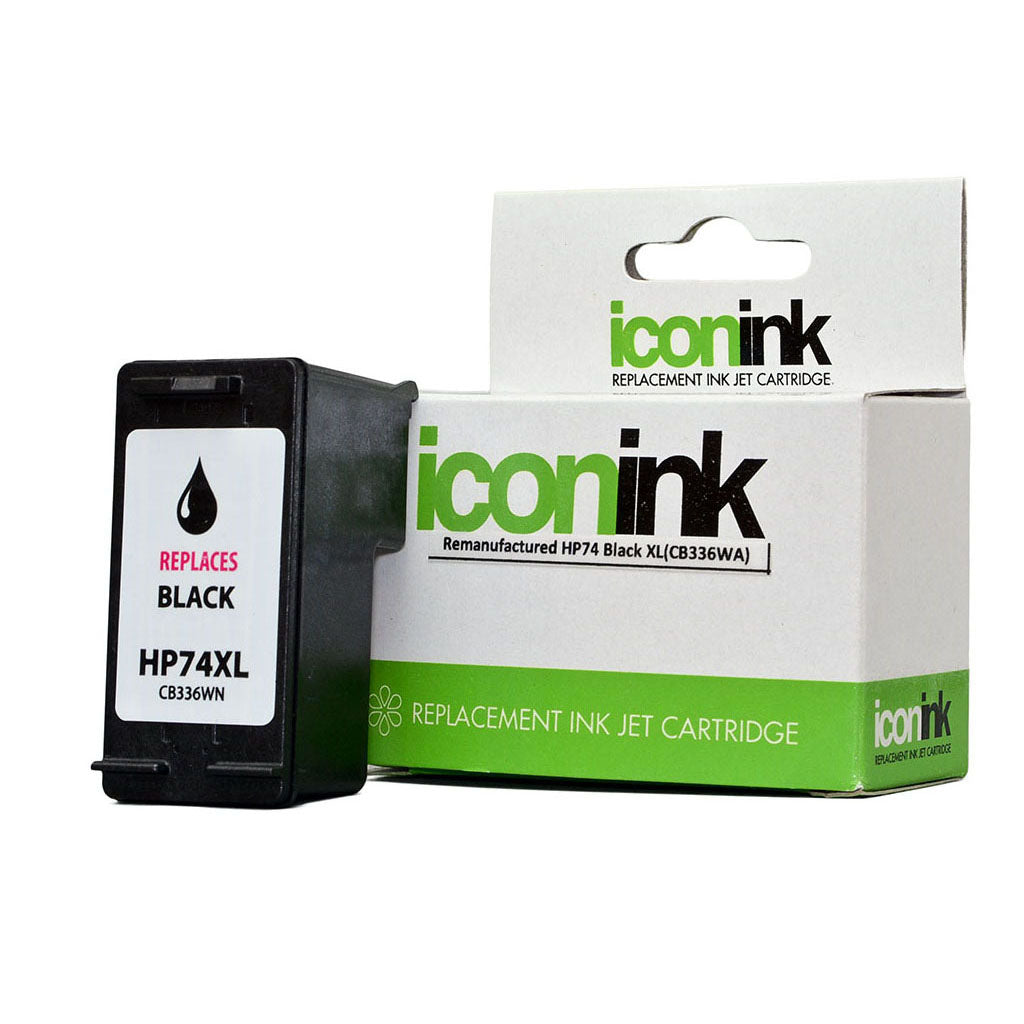 Icon Remanufactured HP 74 Black XL Ink Cartridge (CB336WA) - Cafe Supply