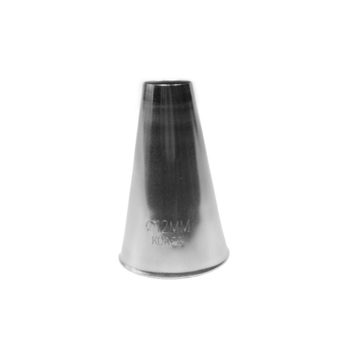 Large Stainless Steel Plain 12mm Piping Tube, 5cm length, nozzle - Cafe Supply