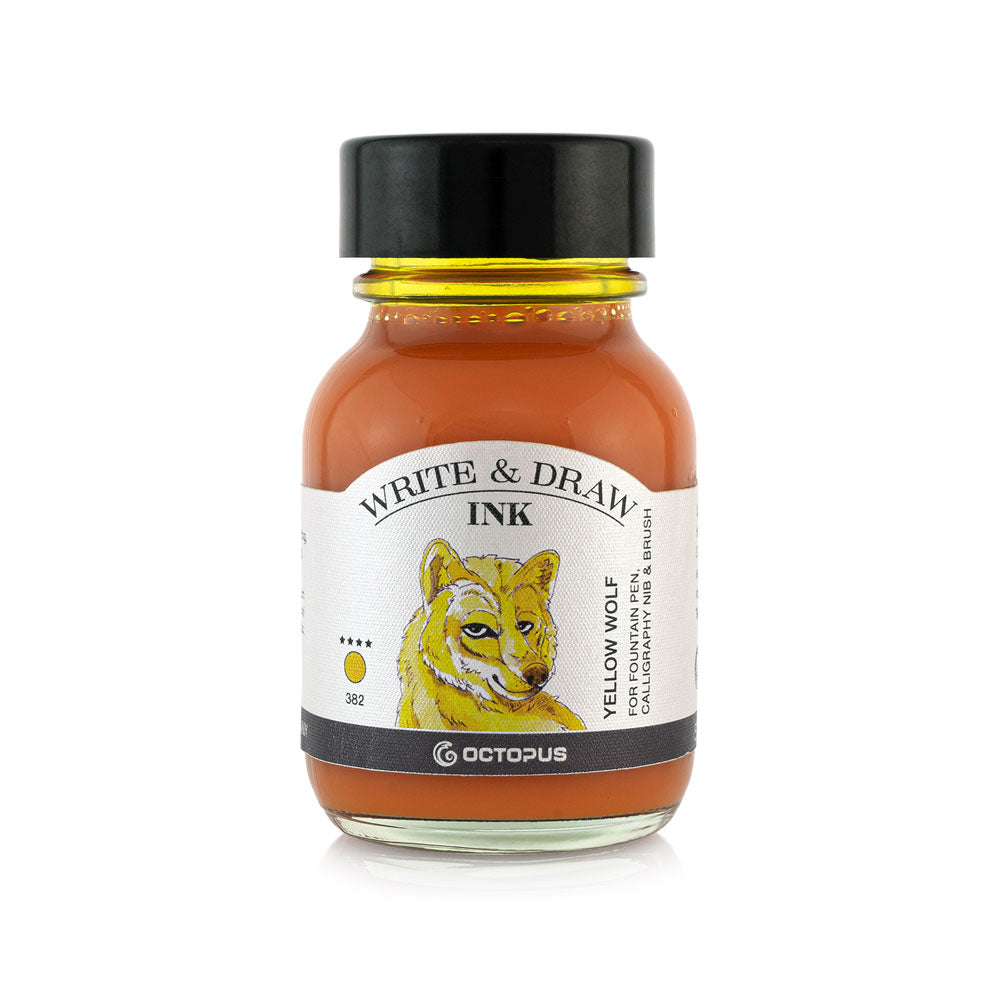 Octopus Fluids Write and Draw Ink 382 Yellow Wolf 50ml - Cafe Supply