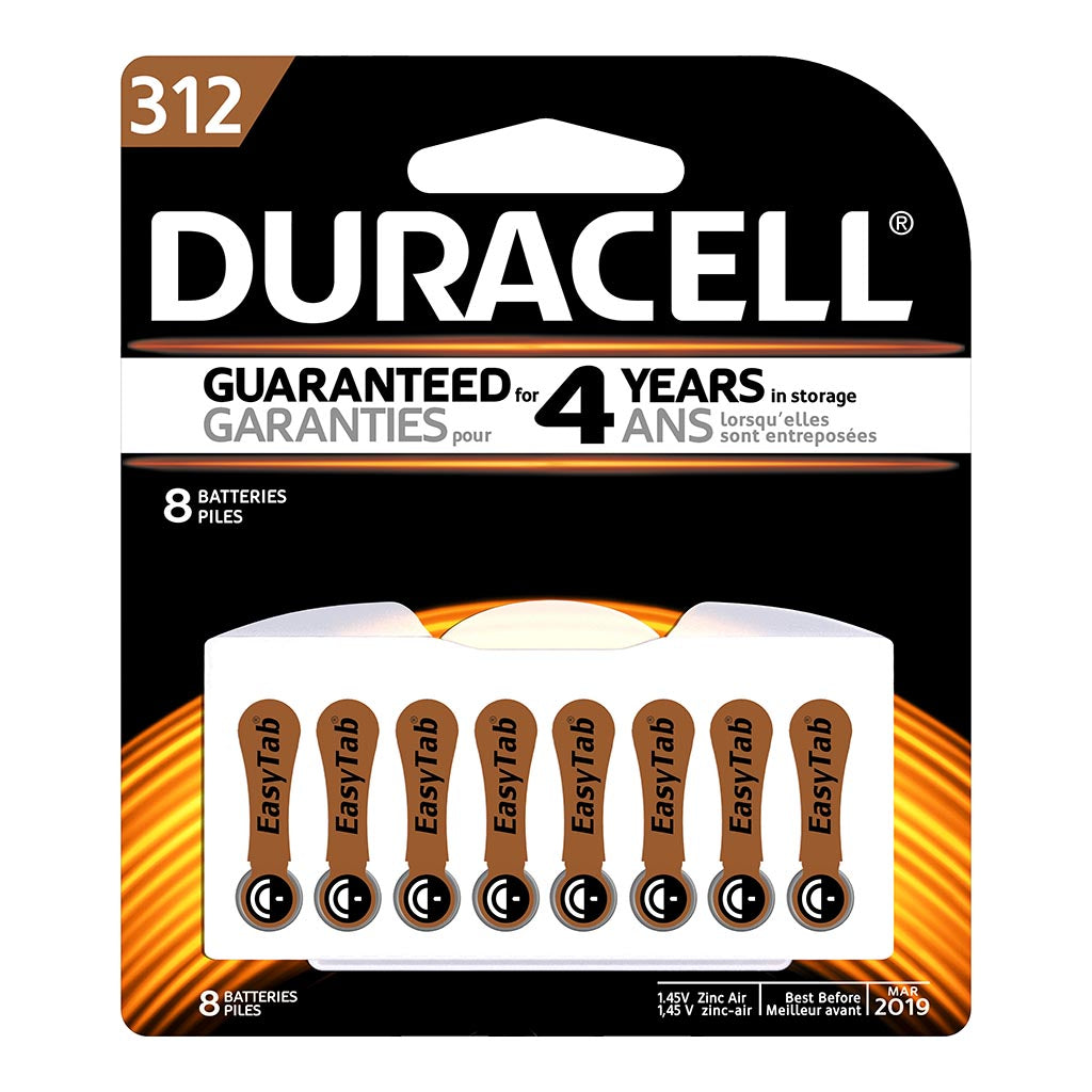 Duracell Hearing Aid 312 Battery, Pack of 8 - Cafe Supply