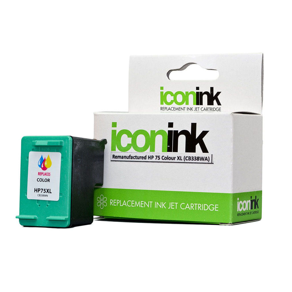 Icon Remanufactured HP 75 Colour XL Ink Cartridge (CB338WA) - Cafe Supply