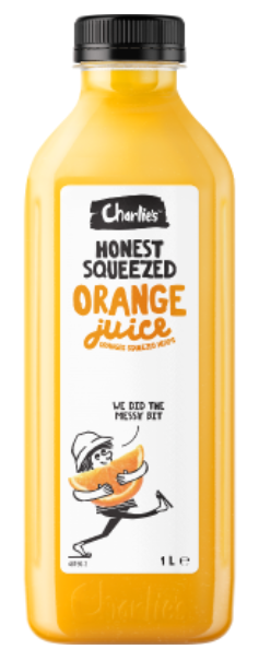 Charlie's Honest Squeezed Orange Juice 1l - Cafe Supply