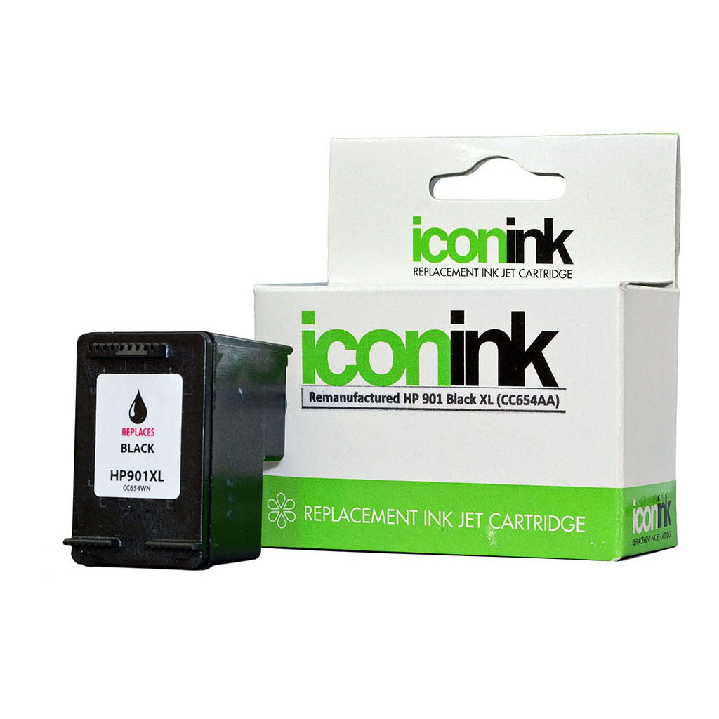 Icon Remanufactured HP 901 Black XL Ink Cartridge (CC654A) - Cafe Supply
