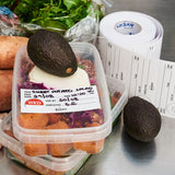 Avery Labels Shelf Life Removable 102x47mm White Black 500 Roll - Cafe Supply