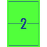 Avery Shipping Label L7168FG Fl Green Laser 199.6x143.5mm 2up 10 Sheets - Cafe Supply