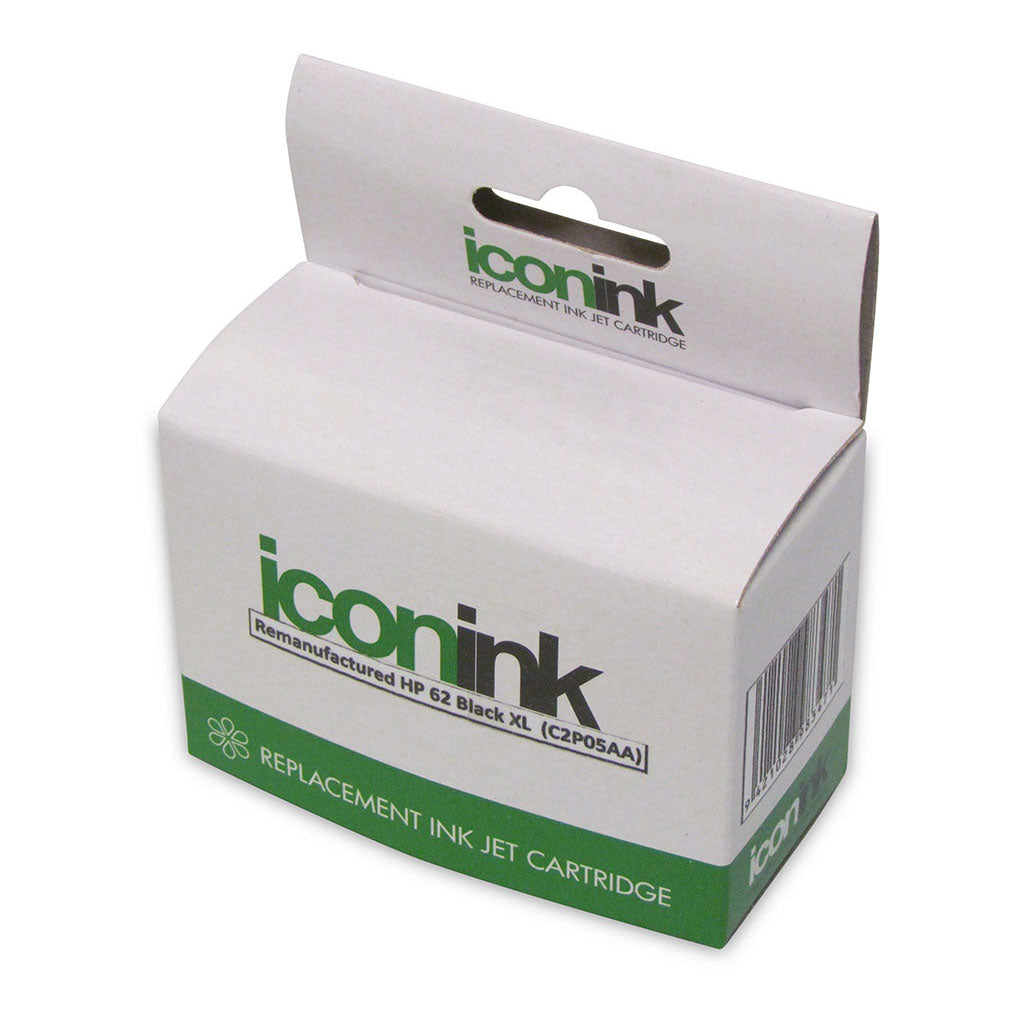 Icon Remanufactured HP 62 Black XL Ink Cartridge (C2P05AA) - Cafe Supply