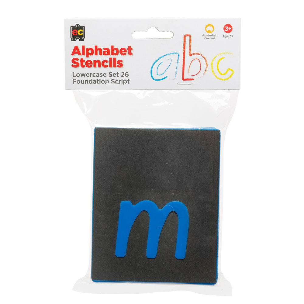 EC Stencil Set Alphabet Lower Case - Cafe Supply