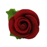 Icing 30mm Red Roses With Leaf (144) - Cafe Supply