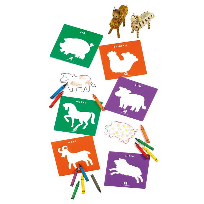 EC Stencil Set Farmyard Set of 6 - Cafe Supply
