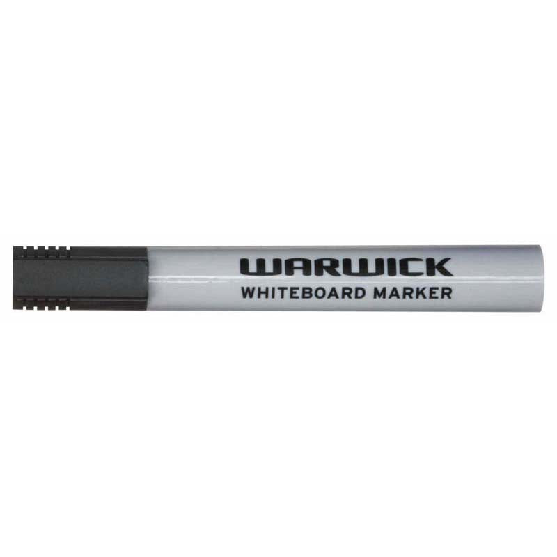 Warwick Whiteboard Marker Black Bullet Tip Box 12 - Cafe Supply