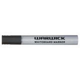 Warwick Whiteboard Marker Black Bullet Tip Box 12 - Cafe Supply