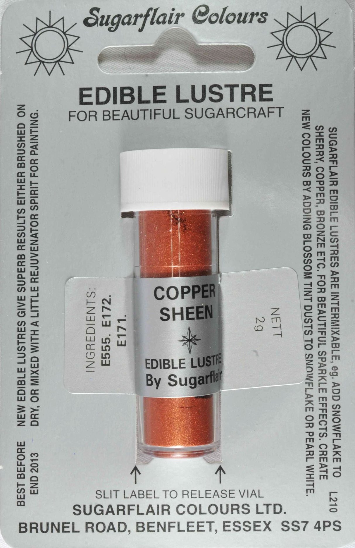Sugarflair Edible Lustre Colour Copper Sheen - Cafe Supply