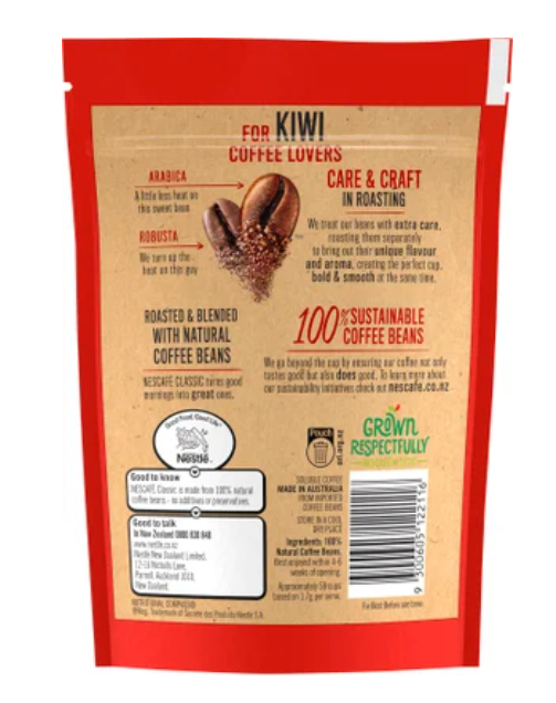 Nescafe Classic Instant Coffee 100g - Cafe Supply