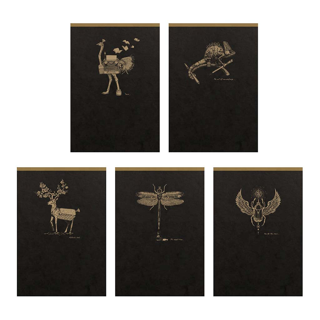 Flying Spirit Clothbound Notepad A6 Black - Cafe Supply