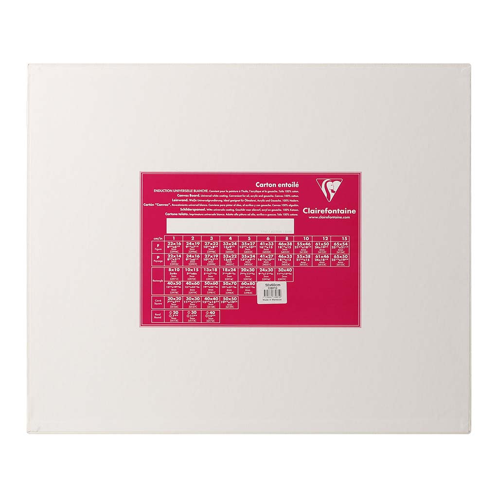 Clairefontaine Canvas Board White 50x60cm - Cafe Supply