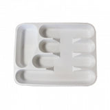 White Cutlery Tray 5 Compartment - Cafe Supply