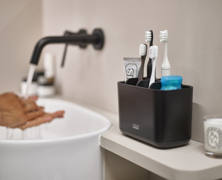 Joseph Joseph Easystore Large Toothbrush Caddy - Black