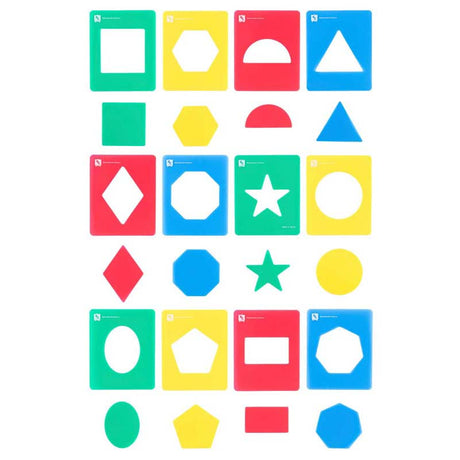 EC Stencil Set Geometric Shapes Pack 12 - Cafe Supply
