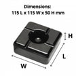 Windless Black Melamine Ashtray - Cafe Supply
