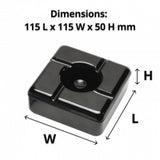 Windless Black Melamine Ashtray - Cafe Supply