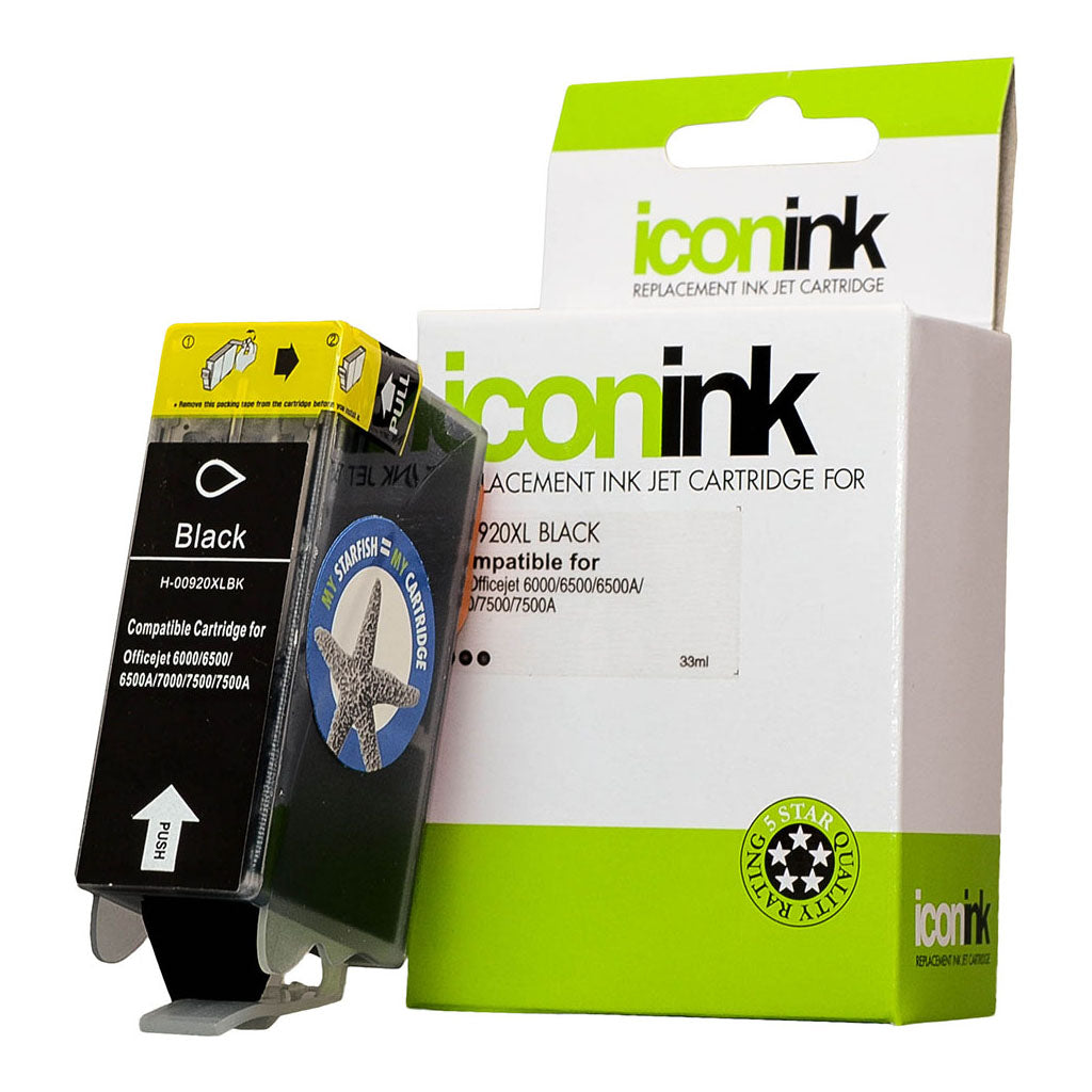 Icon Compatible HP 920 Black XL Ink Cartridge (CD975AA) - Cafe Supply