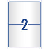Avery Shipping Label L7566 Crystal Clear 199.6x143.5mm 2up 25 Sheets - Cafe Supply