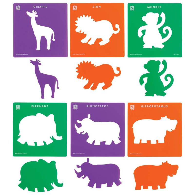 EC Stencil Set Jungle Set of 6 - Cafe Supply
