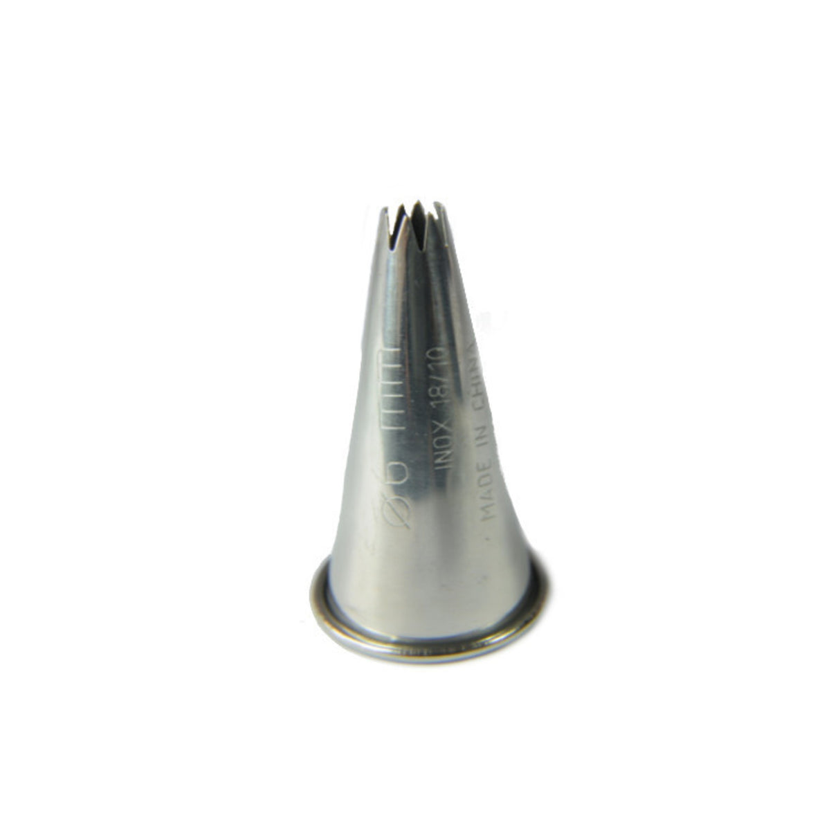 Large Stainless Steel Star 6mm Piping Tube, 5cm length - Cafe Supply