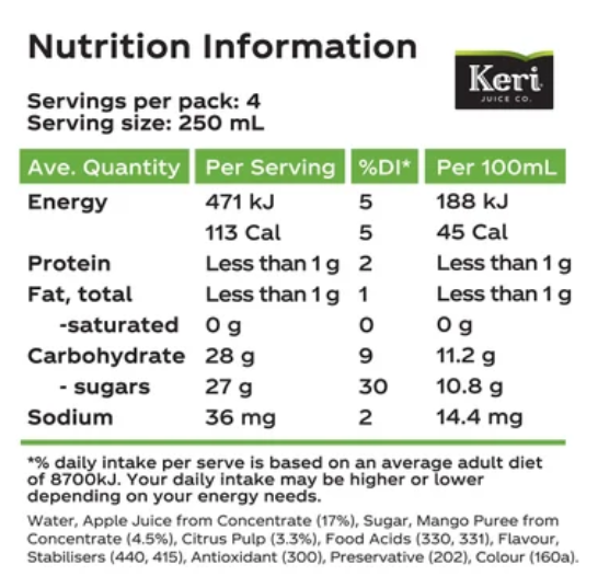 Keri Pulpy Tropical Fruit Drink 1l - Cafe Supply