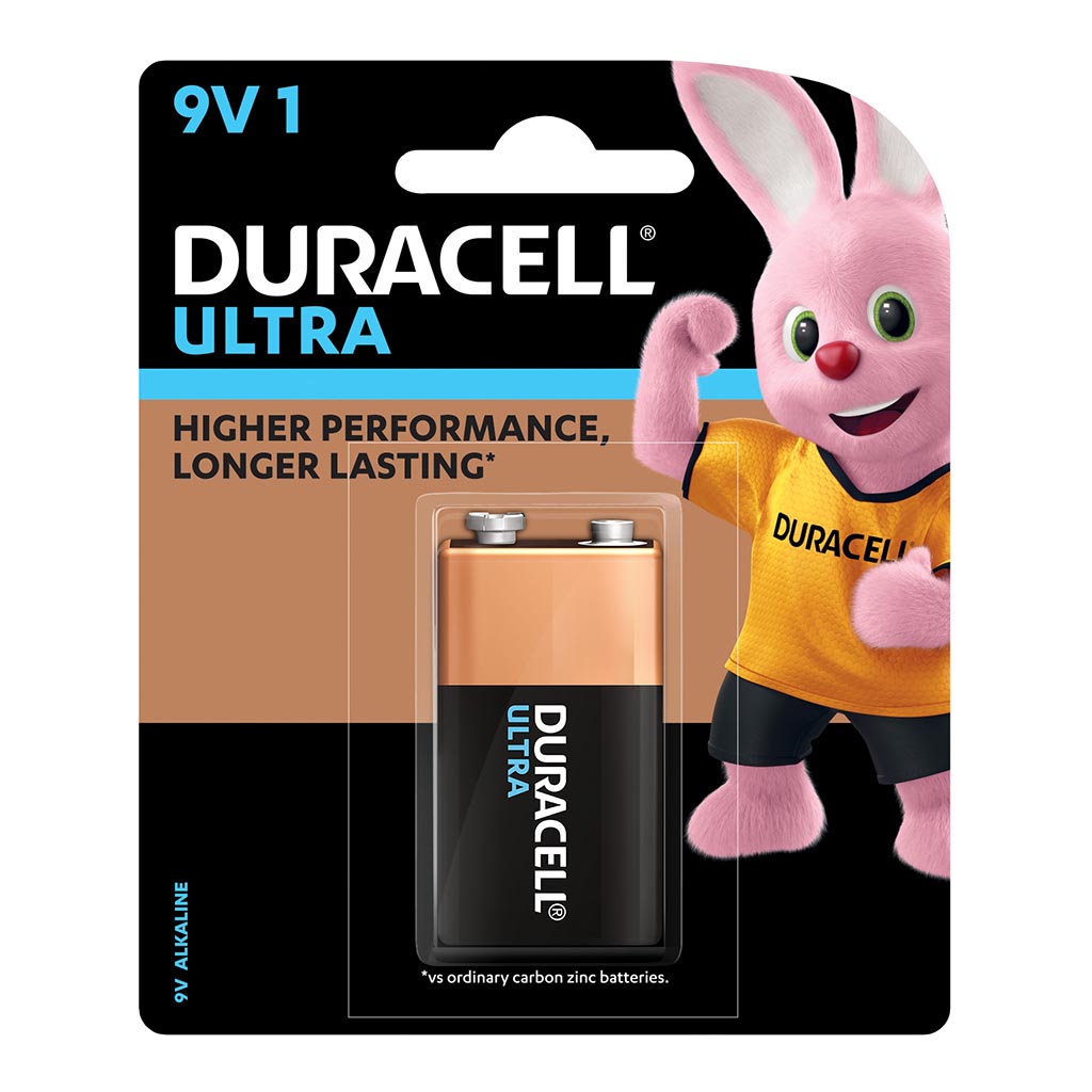 Duracell Ultra Alkaline 9V Battery - Cafe Supply
