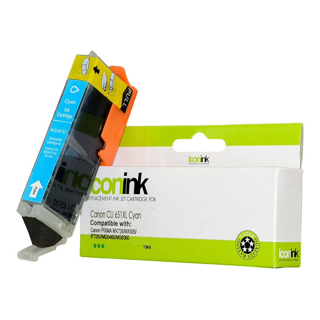Icon Compatible Canon CLI651XL Cyan Ink Cartridge - Cafe Supply