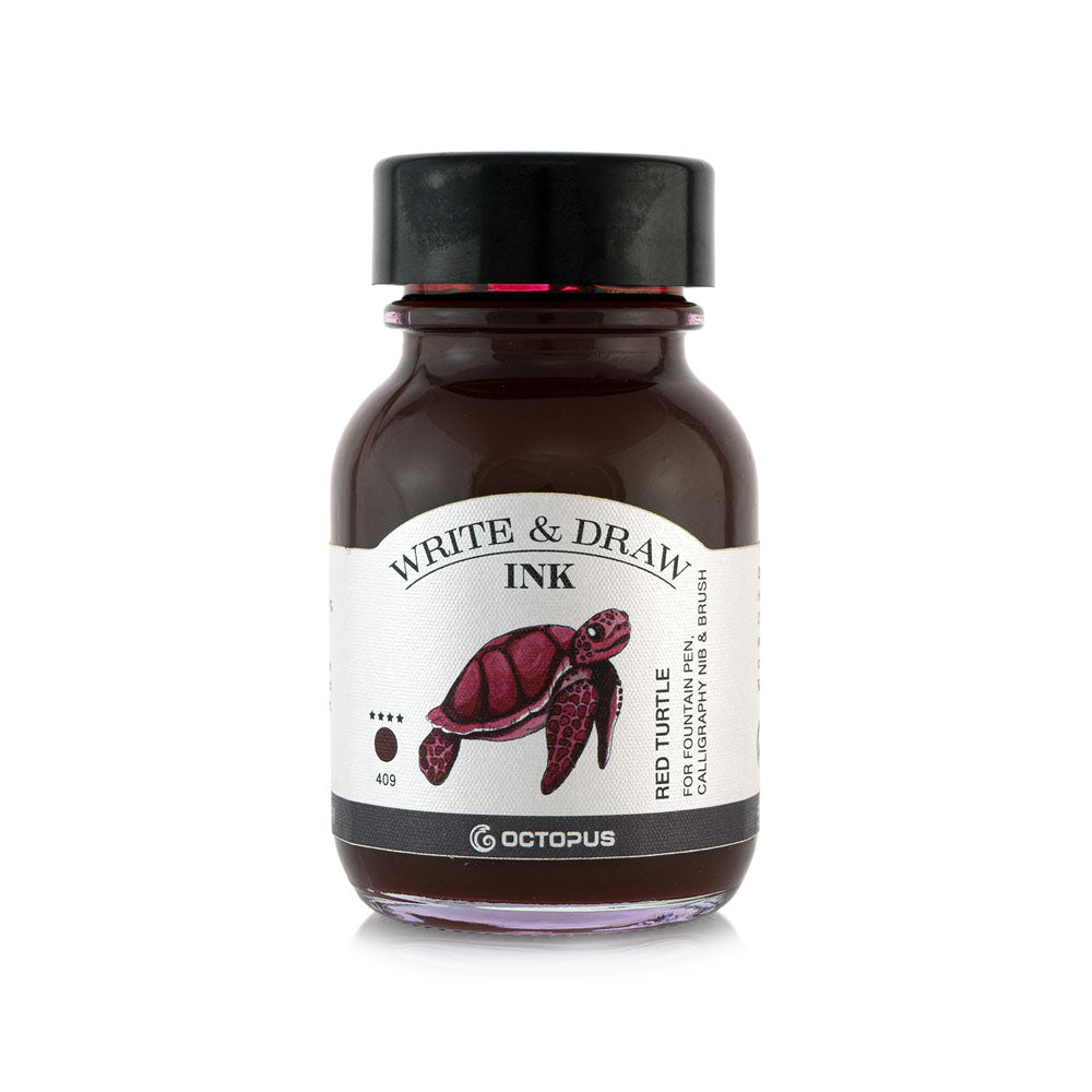 Octopus Fluids Write and Draw Ink 409 Red Turtle 50ml - Cafe Supply