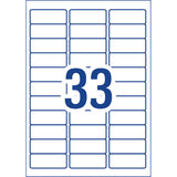 Avery Label J8157-50 Inkjet 33up 50 Sheets 64x24mm - Cafe Supply