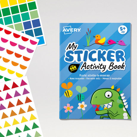 Avery Sticker Activity Book Blue 210x297mm 6 Sheets - Cafe Supply