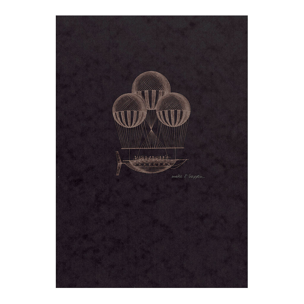 Flying Spirit Sketch Book 19x25cm Black - Cafe Supply