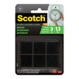 Scotch Fastener Indoor RF4721 22x22mm Black, Pack of 6 Sets - Cafe Supply